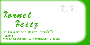 kornel heitz business card